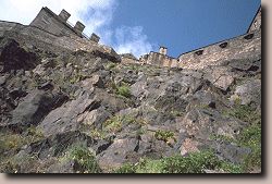 Castle Outcrop from Princes Street Gardens